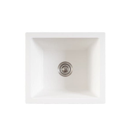 ADP Sink Bellevue Small Rectangular 405mm Sink Matte White SINKBEL4641WHT