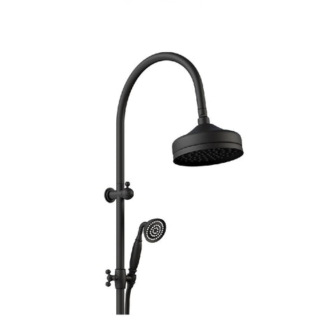 Fienza Lillian Twin Shower Rail Matte Black 455114B (4689840930876)