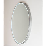 Remer Sphere Mirror Demister LED 600x600mm Brushed Nickel Aluminium Frame S60D-BN