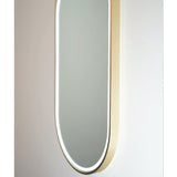 Remer Great Gatsby Mirror LED 450x1200mm Brushed Brass Aluminium Frame GG45120D-BB