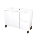 Everhard Nugleam Vanity Unit 900mm with Legs White 77018