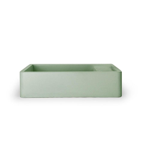 Nood Co Concrete Shelf 01 Basin Surface Mount Mint (No Taphole/Overflow) SH1-1-WO-0-Mint-OX