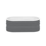 Belbagno Bucciano Freestanding Bath Solid Surface 1675mm Matte Grey BB26161