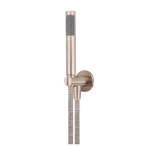 Meir Round Hand Shower on Fixed Bracket Champagne MZ08-R-CH