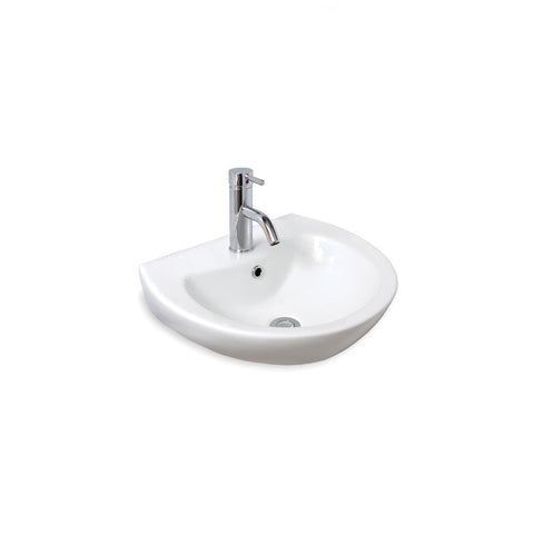 Seima Fotia 515 Basin Wall White with Overflow One Taphole 191494 (4516799676476)