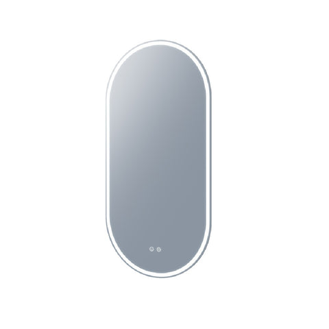 Remer Gatsby Mirror LED 450x900mm Matte Black Aluminium Frame G4590D-MB