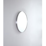 Remer Modern Round Mirror 810x810mm Brushed Nickel Aluminium Frame MR81-BN