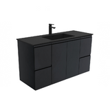 Fienza Montana Fingerpull 1200mm Vanity wall hung Black MON120ZB (4597288403004)