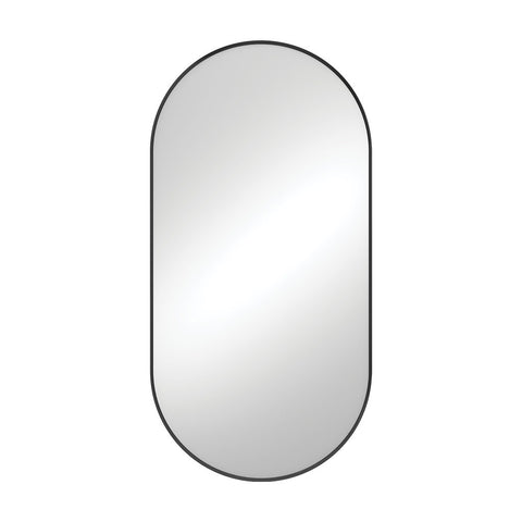 Fienza Mirror Empire 600x1200mm Oval Matte Black FMP60120B