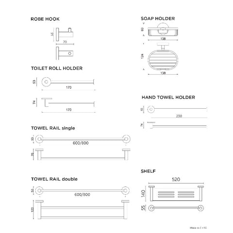 Seima Ithaca Toilet Roll Holder Matte Black 191926
