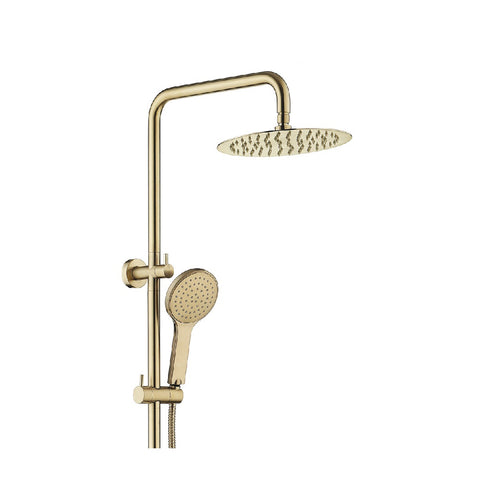 Fienza Twin Shower Rail Urban Brass 455109UB (4705870544956)