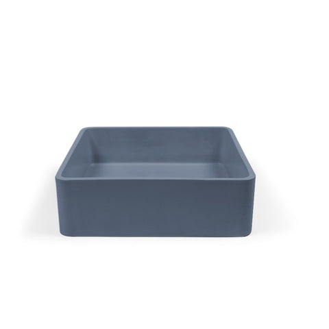 Nood Co Concrete Vesl Basin Square Surface Mount Copan Blue VS1-1-0-Copan Blue