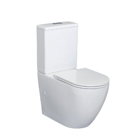 Fienza Alix Extended Height Toilet Suite Slim Seat S-Trap 160-230mm White K011B-2