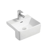 Fienza Semi Recessed Basin Petra Mini 1th 400mm White RB5050