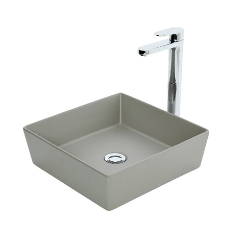 Johnson Suisse Venezia Square Basin Ash (Includes Pop Up Waste) JBSV038A.PW6