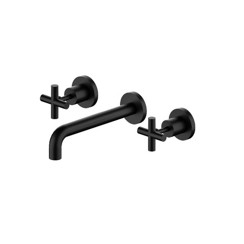 Nero X Plus Wall Basin Set 214mm Matte Black YSW2016-07A (4670902468668)