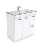 Fienza Unicab Calacatta Marble Kicker 900mm Vanity (Left Drawers) SM90NKWL (4597289812028)