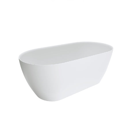 Fienza Kaya Cast Stone Solid Surface 1500mm Bath Matte White SS350 (4689841225788)