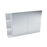 Fienza Mirror Cabinet 1050mm with one side shelf Gloss White PS105 (4689840734268)