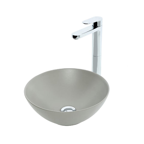 Johnson Suisse Venezia Round Bowl Basin Ash (Includes Pop Up Waste) JBSV036A.PW6