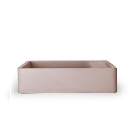 Nood Co Concrete Shelf 01 Basin Surface Mount Blush Pink (No Taphole/Overflow) SH1-1-WO-0-Blush Pink-OX