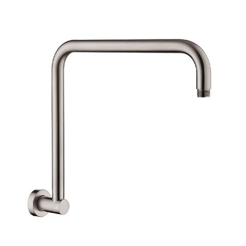 Fienza Round Fixed Gooseneck Wall Arm Brushed Nickel 422111BN (4705870938172)