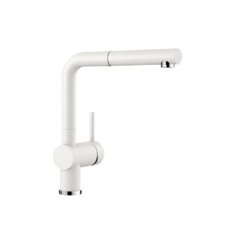 Blanco Linus-S Silgranit Mixer with Pull Out Spray White LINUSSW 519369