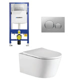 Geberit Toilet Package, Oliveri Oslo Wall Hung Pan, Sigma 8 Inwall Cistern Frame with Sigma 20 Flush Plate Matt Chrome (4675267461180)