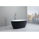 Stel Freestanding Bath 1500x750x590mm (Acrylic) Matte Black / Matte White PBK-MBBT-5-1500