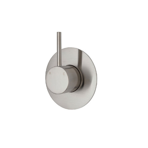 Fienza Kaya Up Wall Mixer Large Round Plate Brushed Nickel 228114BN-3 (4705866874940)