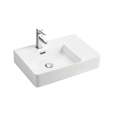Fienza Petra Wall Hung Basin Left Hand 1th White RB2223L