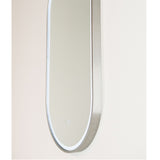 Remer Great Gatsby Mirror LED 450x1200mm Brushed Nickel Aluminium Frame GG45120D-BN