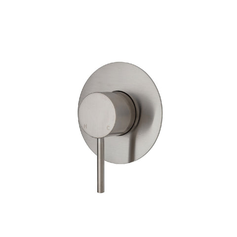 Fienza Kaya Wall Mixer Large Round Plate Brushed Nickel 228101BN-3 (4705866776636)