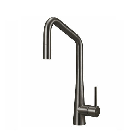 Oliveri Essente Sink Mixer Square Gooseneck with Pull Out Gunmetal SS2575-GM
