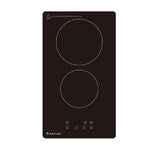 Artusi Cooktop 30cm 2 Zone Ceramic Touch Control Black CACC32A (4615426670652)