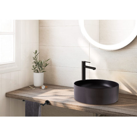 Johnson Suisse Venezia Round Basin Graphite (Includes Pop Down Waste) JBSV039G.PW7