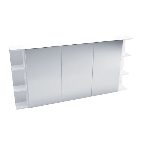 Fienza Mirror Cabinet 1500mm with two side shelves Gloss White PSS150 (4689840865340)