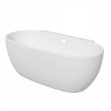 Belbagno Palermo 1750mm Back to Wall Freestanding Bath Acrylic White BB1718