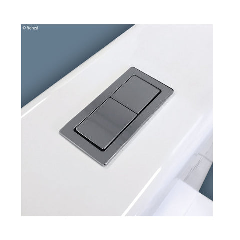 Fienza Delta Care 800 White Toilet Suite S Trap 90-280mm White Seat, Slim Button K013WA-SB