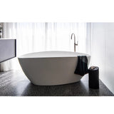 ADP Tranquil Plus 1700mm Cast Marble Freestanding Bath Matte White TRANPBATH1700M (4641024114748)