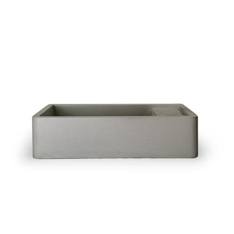 Nood Co Concrete Shelf 01 Basin Surface Mount Sky Grey (No Taphole/Overflow) SH1-1-WO-0-Sky Grey-OX
