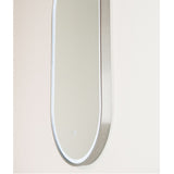 Remer Gatsby Mirror LED 450x900mm Brushed Nickel Aluminium Frame G4590D-BN
