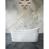Belbagno Ritz Freestanding Bath Solid Surface 1676mm Matte White BB32-MATTEWHITE