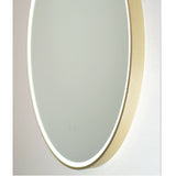 Remer Sphere Mirror LED 800x800mm Brushed Brass Aluminium Frame S80-BB