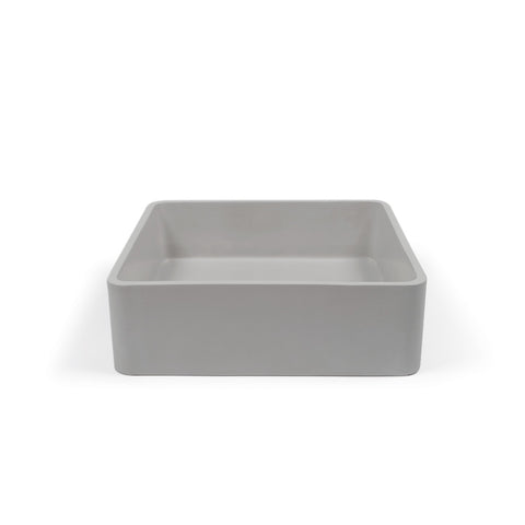 Nood Co Concrete Vesl Basin Square Surface Mount Sky Grey VS1-1-0-Sky Grey