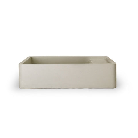 Nood Co Concrete Shelf 01 Basin Surface Mount Sand (No Taphole/No Overflow) SH1-1-NO-0-Sand