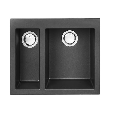 Artusi Sink 1 & 1/4 Bowl  590mm X 500mm Black AGS592B (4615432503356)