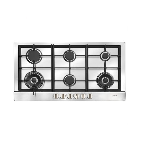 Artusi Cooktop 90cm 6 Burner Gas W/ Flame Failure Stainless Steel AGH90XFFD (4615427686460)