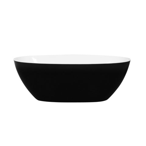 Stel Freestanding Bath 1500x750x590mm (Acrylic) Matte Black / Matte White PBK-MBBT-5-1500