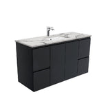 Fienza Fingerpull Black Calacatta Marble Wall Hung 1200mm Vanity SM120ZB (4597292466236)